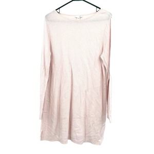 J. Jill size medium pink long sleeve tunic‎ blouse shirt top knit cotton blend